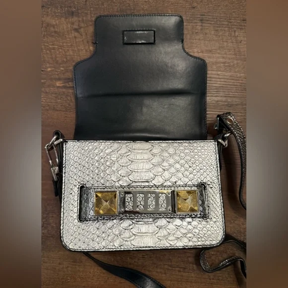 Proenza Schouler PS11 Metallic Silver Crossbody Bag in sz TINY - Picture 6 of 10
